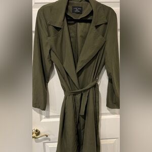 Love Tree Olive Green Women's Trench Coat. Size S.